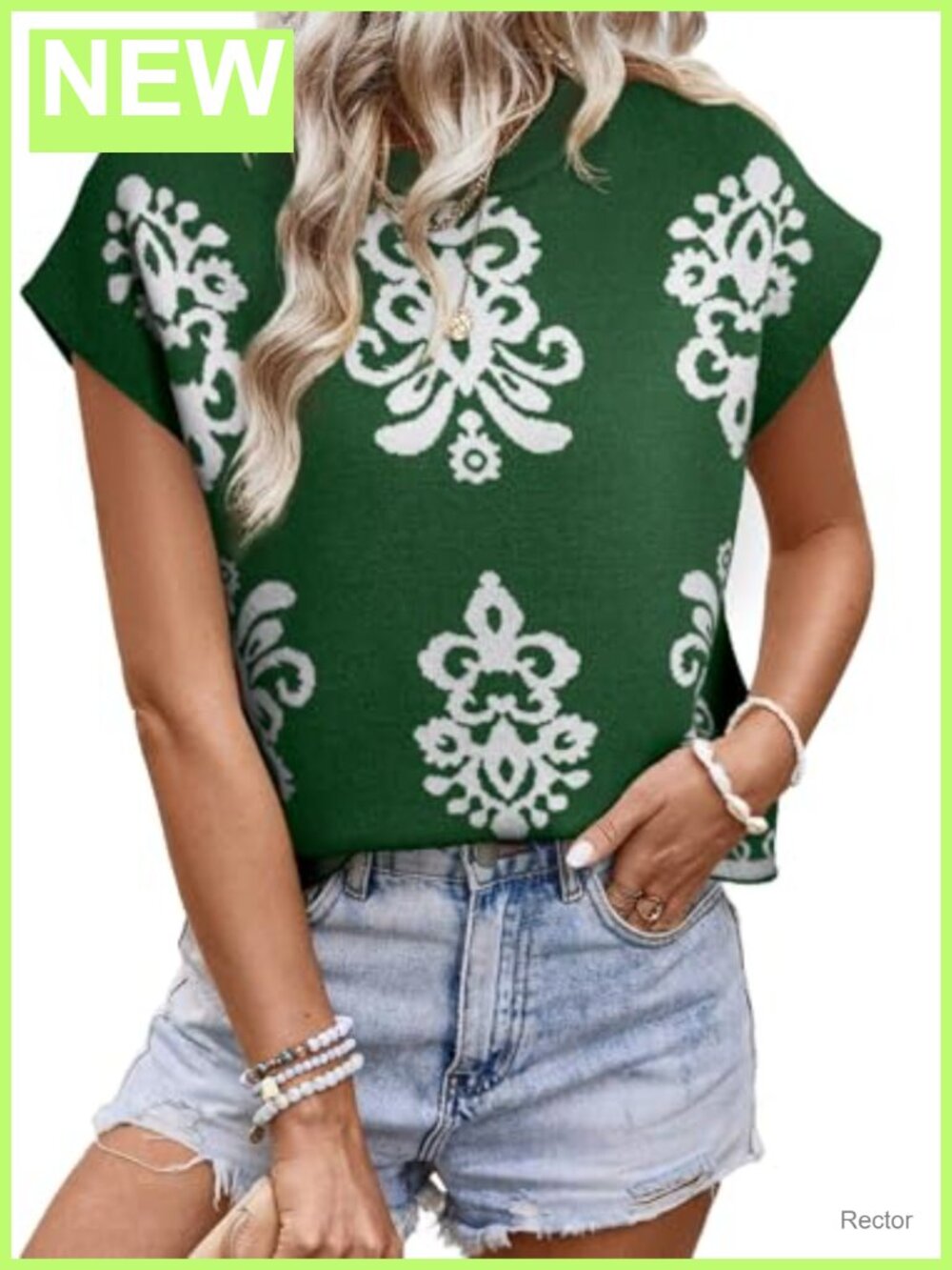 Womens Sweater Vest Cap Sleeve Crewneck Knit Pullover Top Lightweight